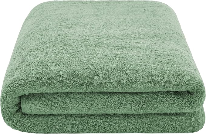 Cotton Paradise 100% Cotton Turkish Towel, Soft Absorbent Quick Dry, 40x80 Oversized Bath Sheet Towel, Sage Green
