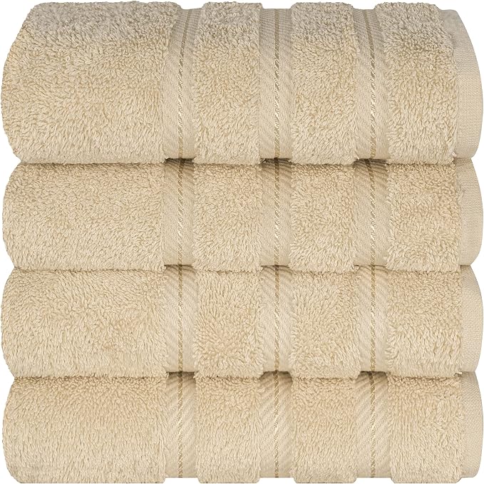 American Soft Linen 100% Cotton Luxury Turkish Towels, 4 PC Hand Towel Set | Soft Absorbent Quick Dry OEKO Tex Standard 100 Certificated Durable Machine Washable Premium Hotel Quality