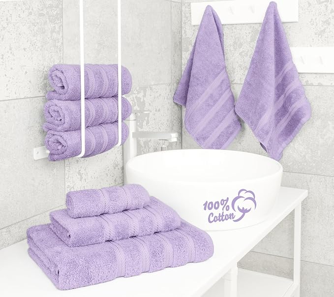 American Soft Linen 100% Cotton Luxury Turkish Towels, 6 Piece Towel Set | Soft Absorbent Quick Dry OEKO Tex Standard 100 Certificated Durable Machine Washable Premium Hotel Quality