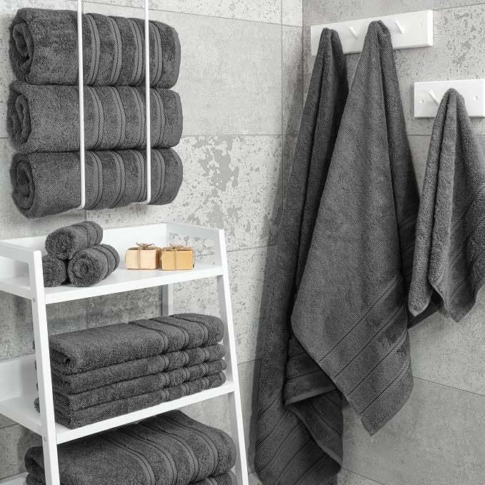 American Soft Linen 100% Cotton Luxury Turkish Towels, 4 PC Bath Towel Set | Soft Absorbent Quick Dry OEKO Tex Standard 100 Certificated Durable Machine Washable Premium Hotel Quality