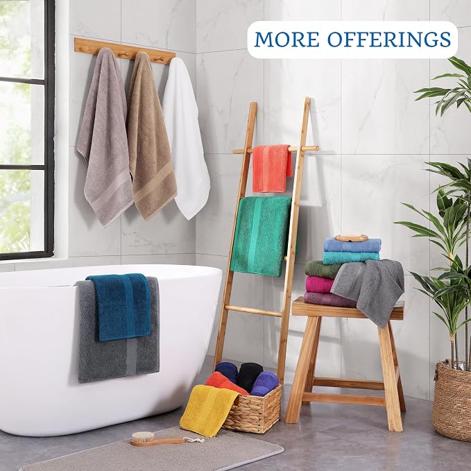 LANE LINEN Bath Sheets 100% Cotton 4 Pack Oversized Soft - Grey | Oversized Shower Sheets - Generously Sized, Oversized & Roomy, Lightweight & Breathable, Fade-Resistant Color
