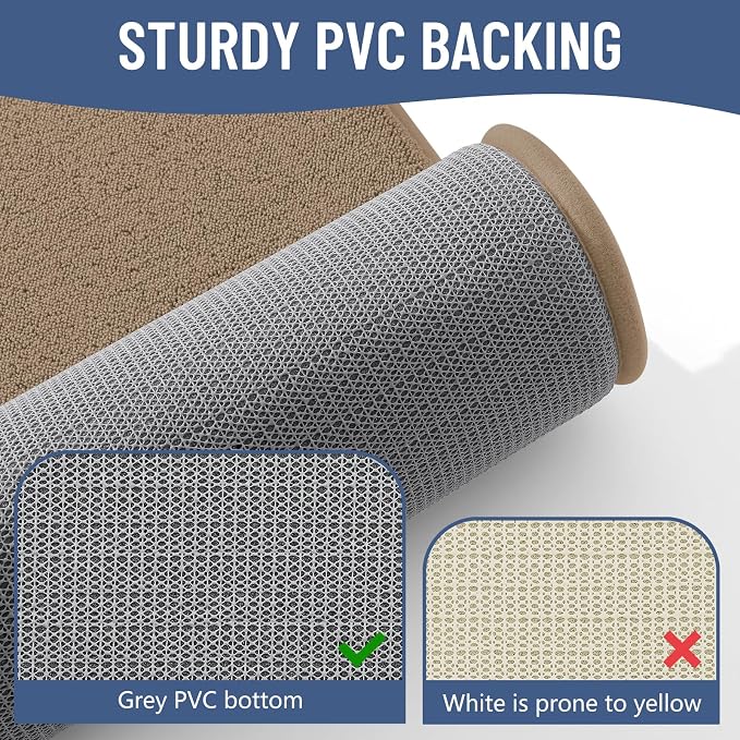Smiry Memory Foam Bath Mat 36x24, Extra Soft Absorbent Bathroom Rugs | Camel Quick Dry, Machine Washable Bath Mats for Bathroom, Shower, Tub and Home Decor Accessories