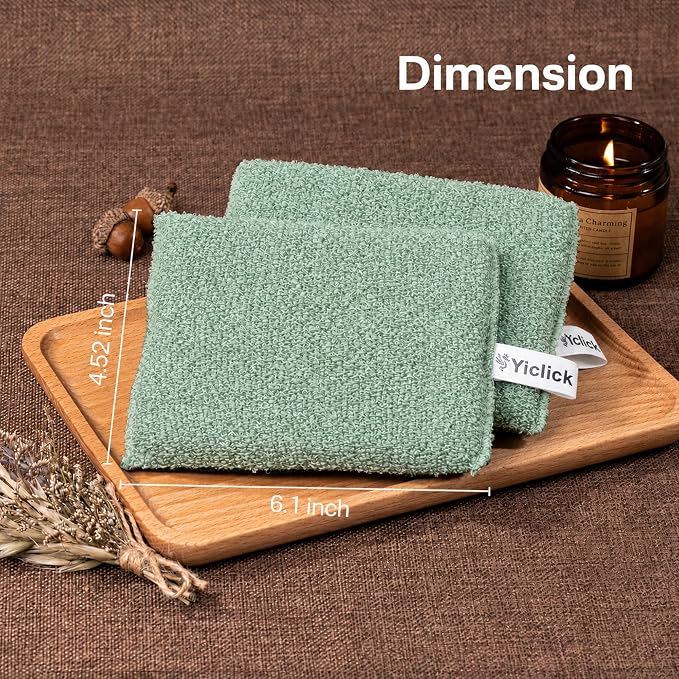 Exfoliating Body Scrubber (2 Pack), Body Scrubber Exfoliator, Exfoliating Sponge for Shower Bath, Shower Loofah Luffa Lufa with Handle for Men Women, Dead Skin Exfoliator for Body Scrub