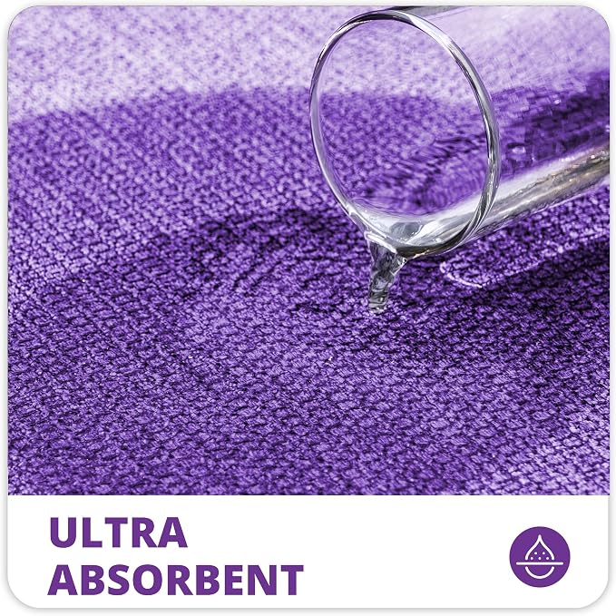 Bosap Bath Mat,Ultra Thin Bathroom Runner Rugs,Large Bath Mats for Bathroom,Quick Dry,Non-Slip,Machine Washable,Low Pile,Bath Rug,Shower Outside,Sink,Home Decor Accessories.Purple,2'x6'(24x72inch)