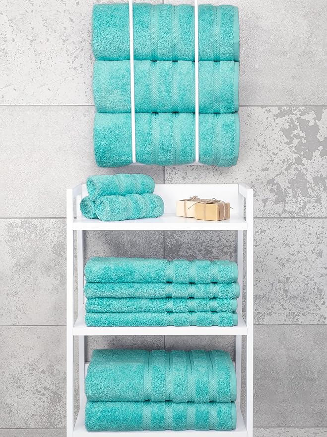 American Soft Linen 100% Cotton Luxury Turkish Towels, 4 PC Bath Towel Set | Soft Absorbent Quick Dry OEKO Tex Standard 100 Certificated Durable Machine Washable Premium Hotel Quality