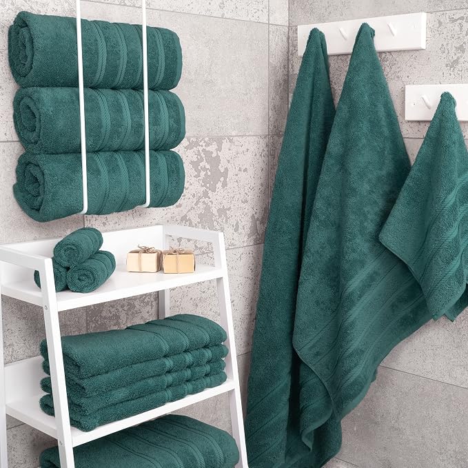 American Soft Linen 100% Cotton Luxury Turkish Towels, 4 PC Bath Towel Set | Soft Absorbent Quick Dry OEKO Tex Standard 100 Certificated Durable Machine Washable Premium Hotel Quality