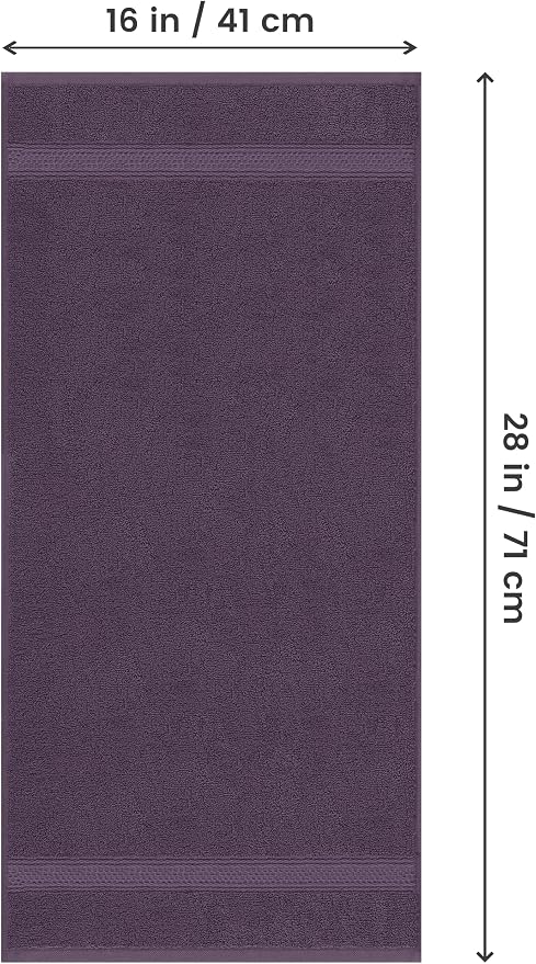Utopia Towels 12 Pack Premium Hand Towels Set, 16 by 28 inches, 100% Ring Spun Cotton, Ultra Soft and Highly Absorbent 600GSM Towels for Bathroom, Gym, Shower, Hotel, and Spa, Plum