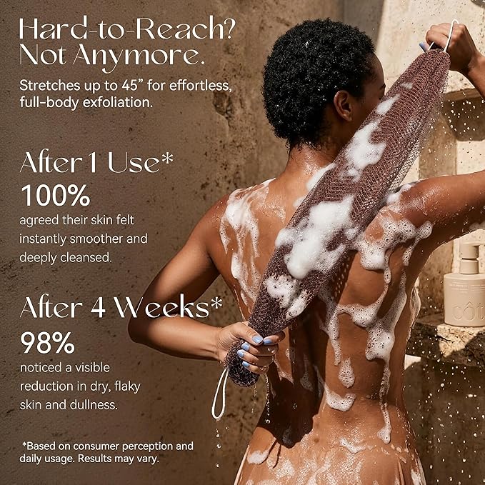 CORATED African Net Sponge Authentic, Shower Loofah Exfoliating Bath Sponge | Body Scrubber for Women and Men Daily Use Body Care, Travel Portable Bath Accessories Gifts for Women
