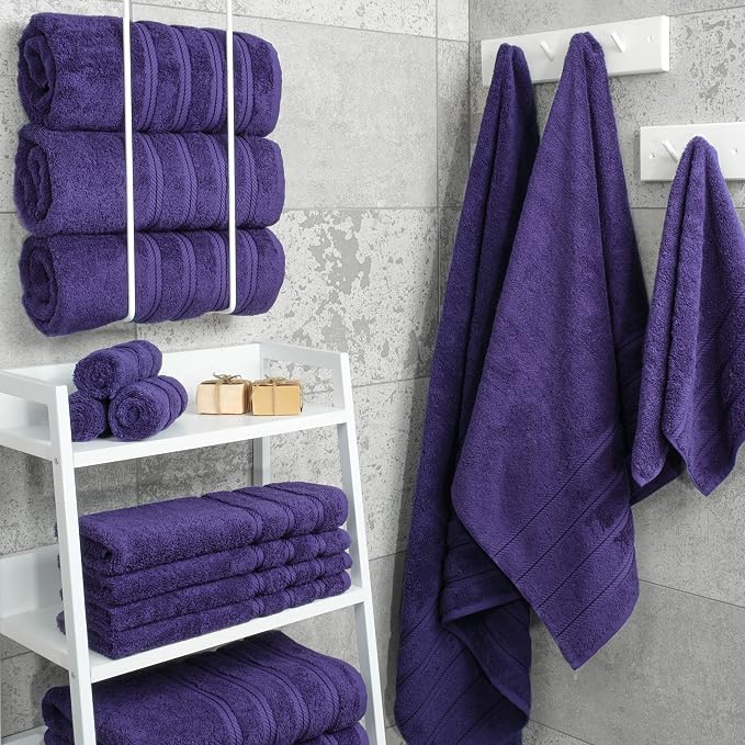 American Soft Linen 100% Cotton Luxury Turkish Towels, 4 PC Bath Towel Set | Soft Absorbent Quick Dry OEKO Tex Standard 100 Certificated Durable Machine Washable Premium Hotel Quality