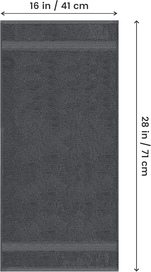 Utopia Towels 18 Pack Premium Hand Towels Set, 16 by 28 inches, 100% Ring Spun Cotton, Ultra Soft and Highly Absorbent 600GSM Towels for Bathroom, Gym, Shower, Hotel, and Spa, Grey
