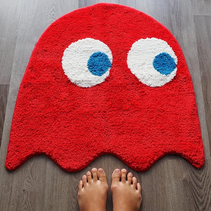 Evovee Red Bathroom Rugs Cute Bath Mat Funny Decor Shower Red Rugs Funky Bedroom Aesthetic Fun Round Preppy Cool Apartment College Novelty Washable Bathmat Game Room Retro