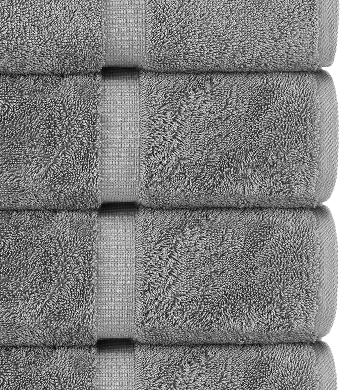 Chakir Turkish Linens, 100% Cotton Premium Quality Turkish Bath Sheets (35''x70'' Large Bath Sheet Towels - Gray) | 100% cotton bath sheets, 35x70 oversized, OEKO-TEX certified, soft plush and absorbent