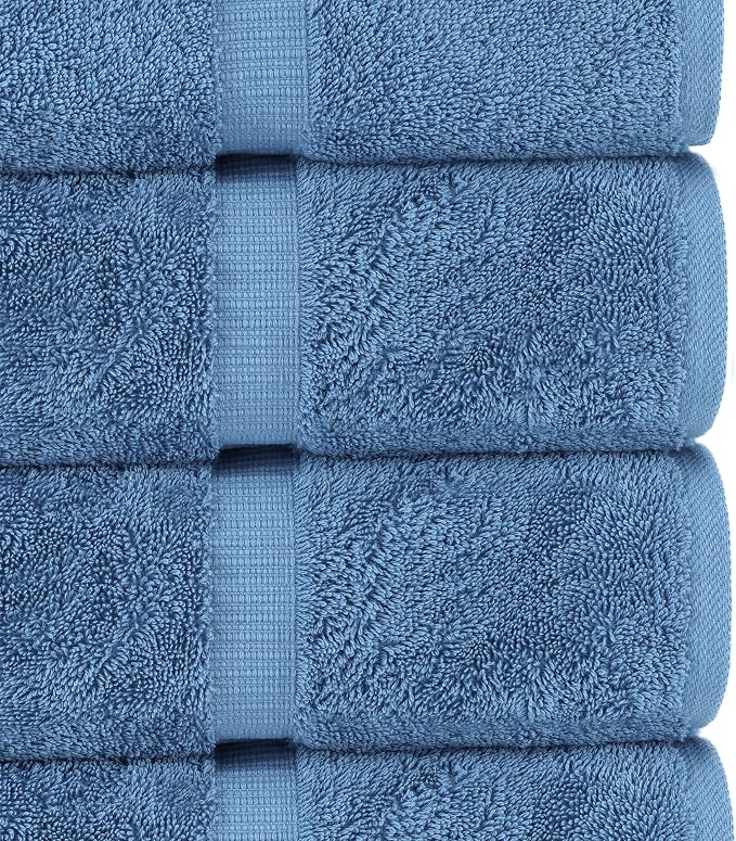 Chakir Turkish Linens, 100% Cotton Premium Quality Turkish Bath Sheets (35''x70'' Large Bath Sheet Towels - Wedgewood) | 100% cotton bath sheets, 35x70 oversized, OEKO-TEX certified, soft plush and absorbent